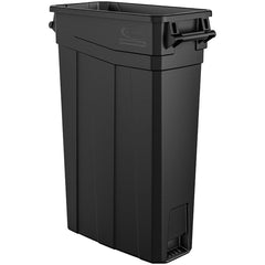 Trash Cans & Recycling Containers; Type: Trash Can; Container Capacity: 23; Container Shape: Rectangle; Lid Type: None; Container Material: HDPE; Color: Black; Material: HDPE