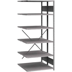 Steel Shelving; Shelf Type: Add-on Unit; Adjustment Type: Clip; Boltless: No; Shelf Capacity: 800; Mount Type: Open