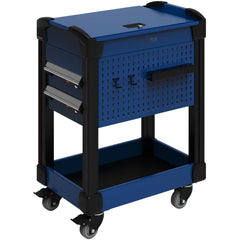 Utility Utility Cart: 25" Long, 25" Wide, 600 lb Capacity, Avalanche Blue