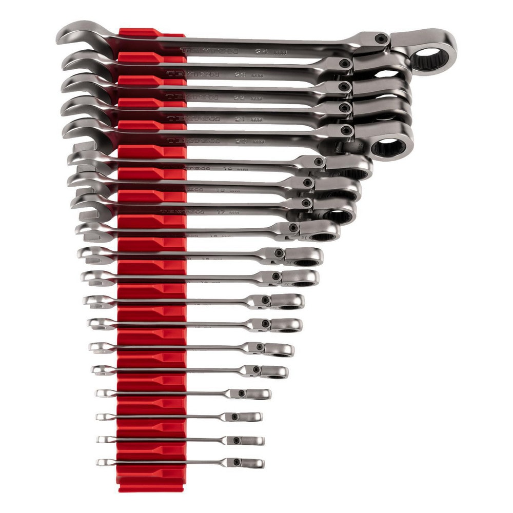 Ratchet Set & Combination Wrench Set: 19 Pc, Metric