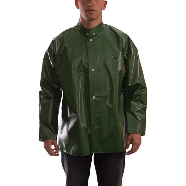 Rain Jacket: Size 2X-Large, Green, Nylon