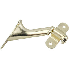 Brackets; Bracket Type: Handrail Bracket; Mount Type: Screw-On; Length (Inch): 2.39 in; Bracket Material: Metal; Load Capacity: 100; Overall Width: 1.25 in; Finish: Brass