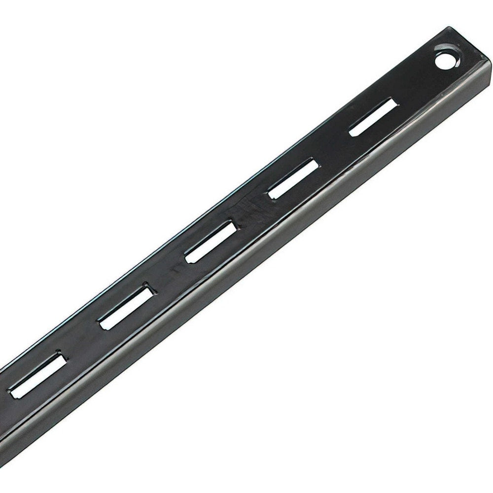 Brackets; Bracket Type: Shelf Standard; Mount Type: Screw-On; Length (Inch): 48 in; Bracket Material: Metal; Overall Width: 0.63 in; Finish: Black