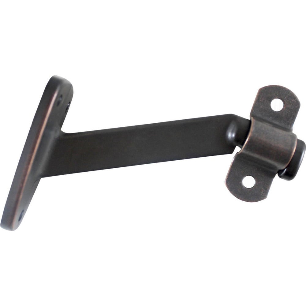 Brackets; Bracket Type: Handrail Bracket; Mount Type: Screw-On; Length (Inch): 4.06 in; Bracket Material: Aluminum; Load Capacity: 176; Overall Width: 1.44 in; Finish: Oil-Rubbed Bronze