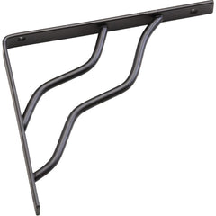 Brackets; Bracket Type: Shelf Bracket; Mount Type: Screw-On; Length (Inch): 7.04 in; Bracket Material: Steel; Load Capacity: 25; Overall Width: 0.79 in; Finish: Black