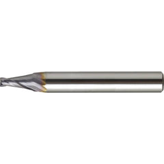 Tapered End Mill: 2.5 deg Angle per Side, 2.50 mm Small Dia, 8.00 mm LOC, 2 Flute, Square End