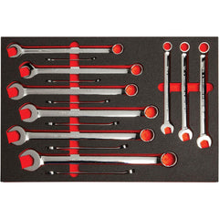 Combination Wrench Set: 15 Pc, Inch