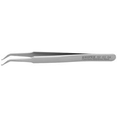 Tweezers; Tweezer Type: Assembly; Pattern: Smooth Pointed Tip and Serrated Bent Tip; Material: Stainless Steel; Tip Type: Angled; Tip Shape: Pointed; Overall Length (Inch): 4-1/2; Grip Style: Smooth