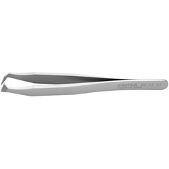 Tweezers; Tweezer Type: Cutting; Pattern: Smooth Pointed Tip and Serrated Bent Tip; Material: Stainless Steel; Tip Type: Angled; Tip Shape: Square; Overall Length (Inch): 4-1/2; Grip Style: Smooth