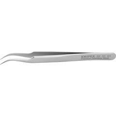 Tweezers; Tweezer Type: Fine Point; Pattern: Smooth Pointed Tip and Serrated Bent Tip; Material: Stainless Steel; Tip Type: Extra Fine, Angled; Tip Shape: Pointed; Overall Length (Inch): 4-3/4; Grip Style: Smooth