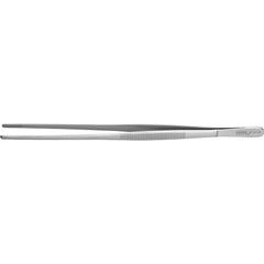 Tweezers; Tweezer Type: Utility; Pattern: Serrated Blunt Tip; Material: Stainless Steel; Tip Type: Blunt; Tip Shape: Pointed; Overall Length (Inch): 11-3/4; Grip Style: Smooth