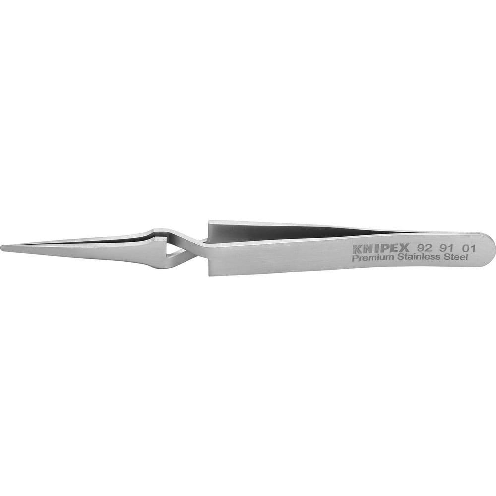 Tweezers; Tweezer Type: Utility; Pattern: Smooth Pointed Tip and Serrated Bent Tip; Material: Stainless Steel; Tip Type: Extra Fine; Tip Shape: Pointed; Overall Length (Inch): 4-3/4; Grip Style: Smooth