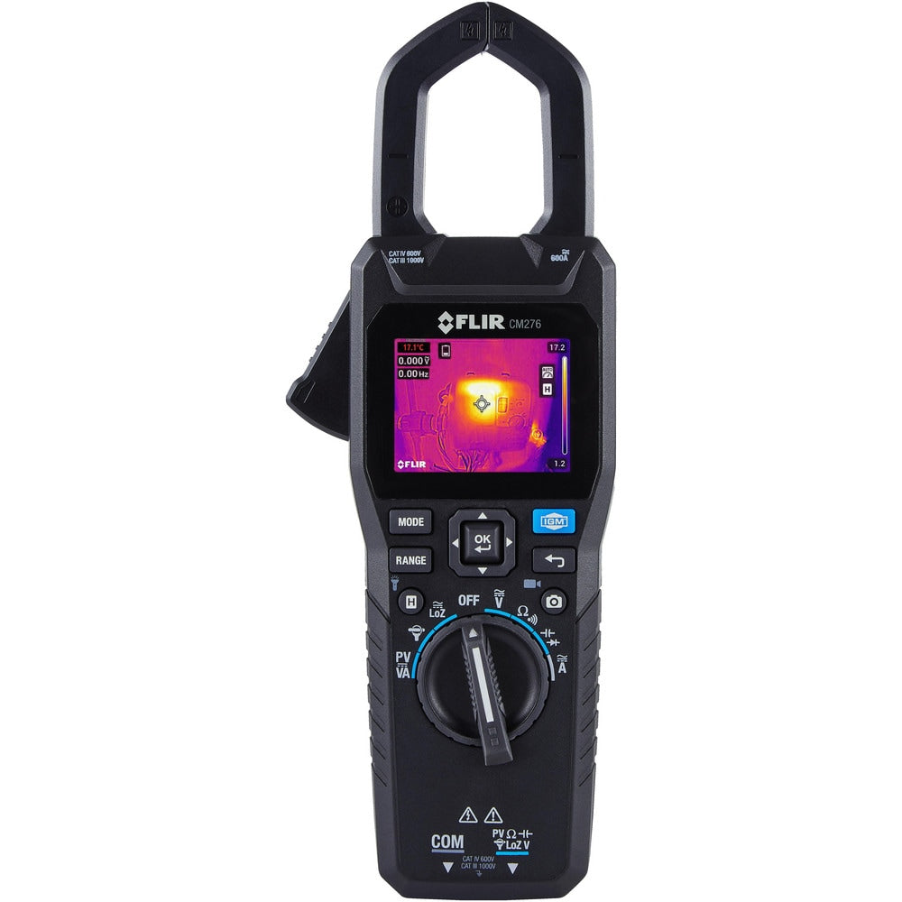 Clamp Meters; Clamp Meter Type: Thermal Imaging; Measures: Resistance, Voltage, mVDC, Current, Diode Test; Jaw Style: Clamp On; Jaw Capacity (Decimal Inch): 1.3800; Maximum DC Voltage: 1000; Maximum AC Current (A): 600; Maximum DC Current (A): 600