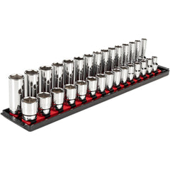 Deep Standard Socket Set Socket Set: 30 Pc, 10 to 24" Socket