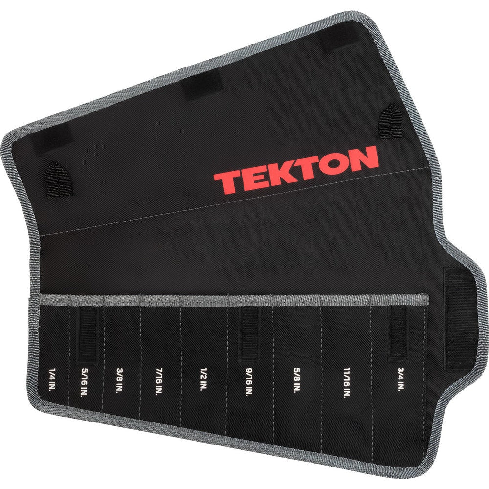 Tool Pouches & Holsters; Holder Type: Rollup Pouch; Tool Type: Tekton Ratcheting Combination Wrench; Closure Type: Hook & Loop; Material: Polyester; Color: Black; Hand: Neutral; Belt Included: No