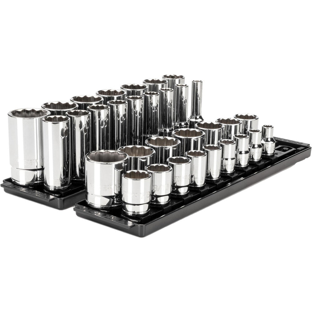 Deep Standard Socket Set Socket Set: 32 Pc, 0.375 to 1-5/16" Socket