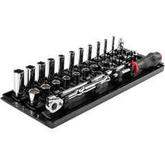 Deep Standard Ratchet&Socket Set Socket Set: 29 Pc, 0.15625 to 0.5625" Socket