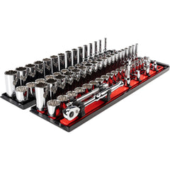 Deep Standard Ratchet&Socket Set Socket Set: 74 Pc, 0.3125 to 0.75" Socket