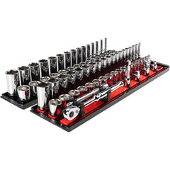 Deep Standard Ratchet&Socket Set Socket Set: 74 Pc, 0.25 to 1" Socket