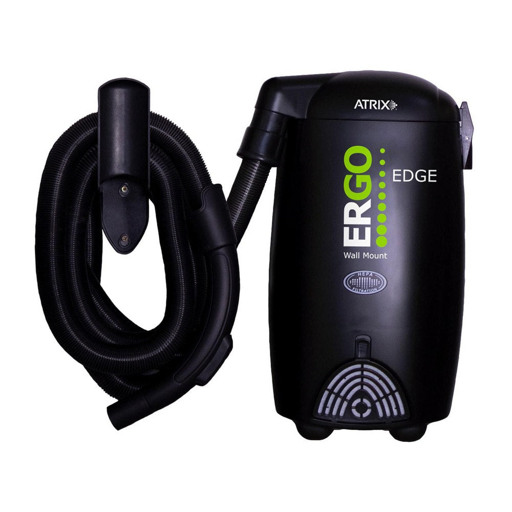 Ergo Edge Wall Mount Vacuum, 30' Stretch Hose, Four Levels of Filtration