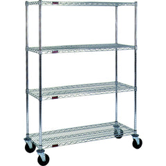 Wire Shelving; Shelving Type: Mobile Wire Shelving; Shelf Type: Adjustable; Adjustment Type: Split Sleeve; Shelf Capacity: 600; Mobility: Mobile; Depth (Inch): 24; Height (Inch): 74; Width (Inch): 60; Wire Shelving Material: Steel