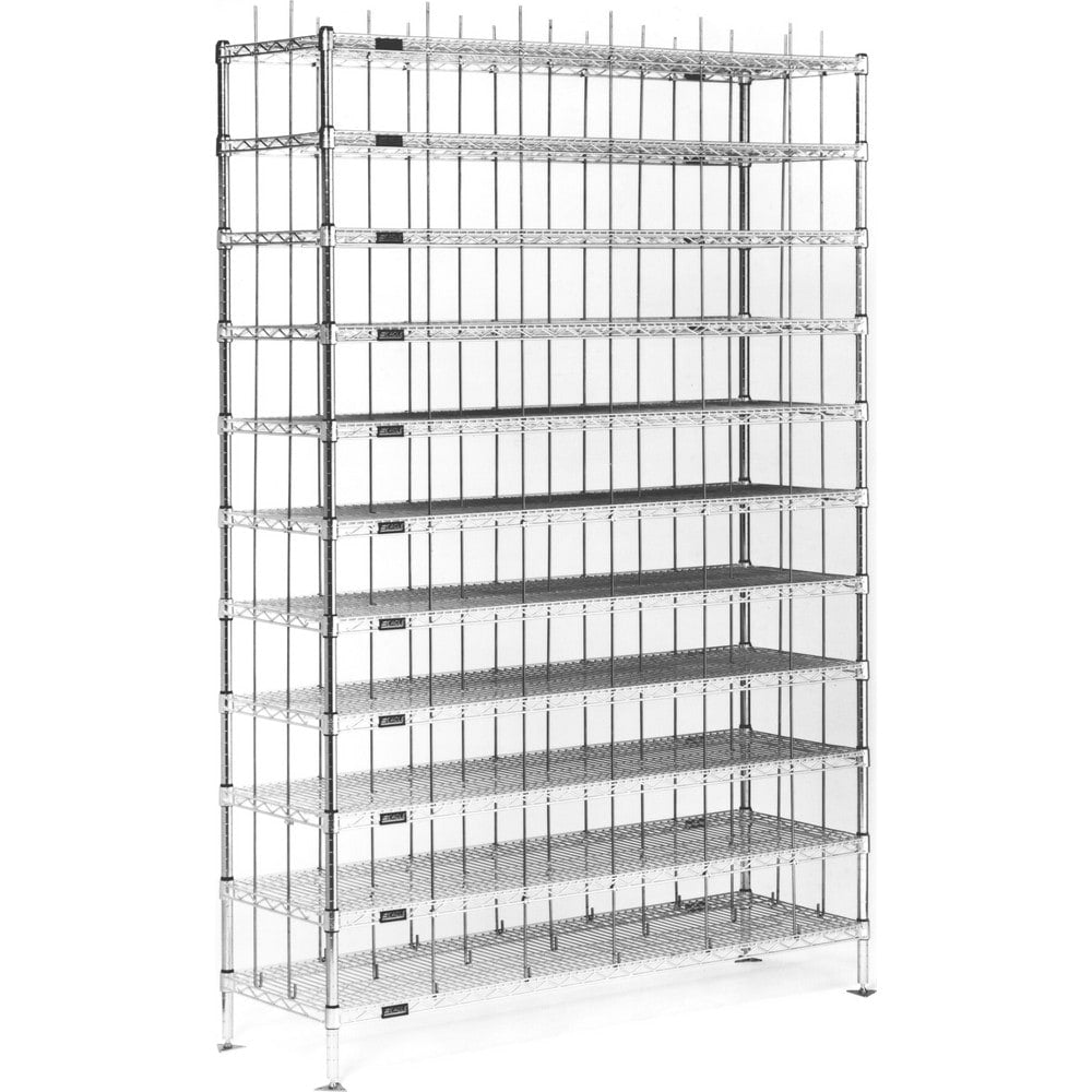 Wire Shelving; Shelving Type: Shoe Rack; Shelf Type: Adjustable; Adjustment Type: Split Sleeve; Shelf Capacity: 600; Mobility: Stationary; Depth (Inch): 14; Height (Inch): 86; Width (Inch): 48; Wire Shelving Material: Steel