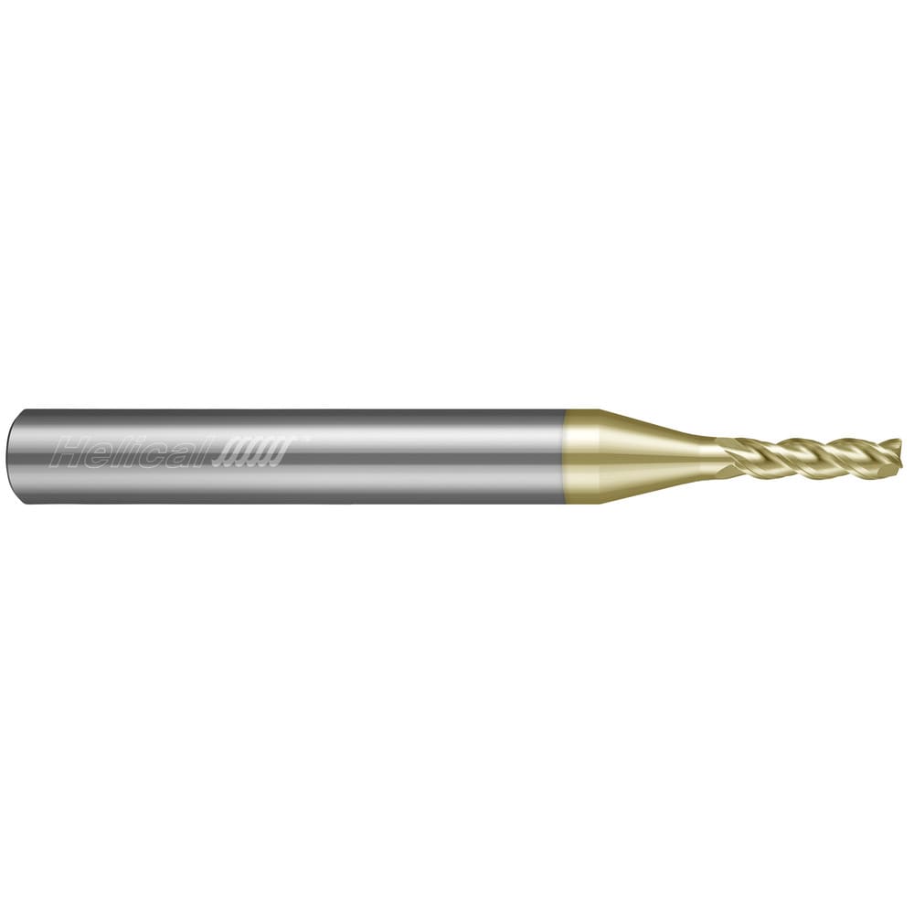 Corner Radius End Mill: 3/16" Dia, 7/16" LOC, 0.0300" Radius, 3 Flute, Solid Carbide