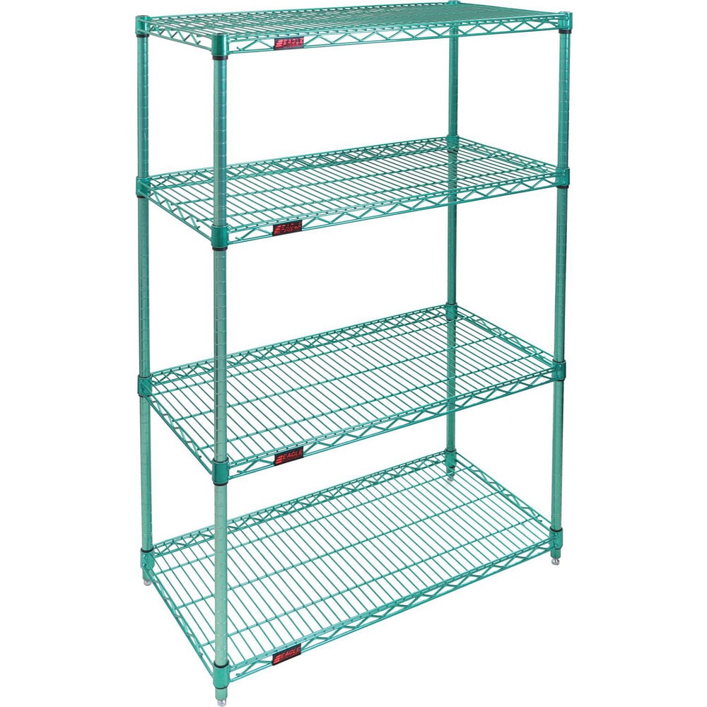 Wire Shelving; Shelving Type: Stationary Wire Shelving; Shelf Type: Adjustable; Adjustment Type: Split Sleeve; Shelf Capacity: 800; Mobility: Stationary; Depth (Inch): 24; Height (Inch): 74; Width (Inch): 36; Wire Shelving Material: Antimicrobial Steel