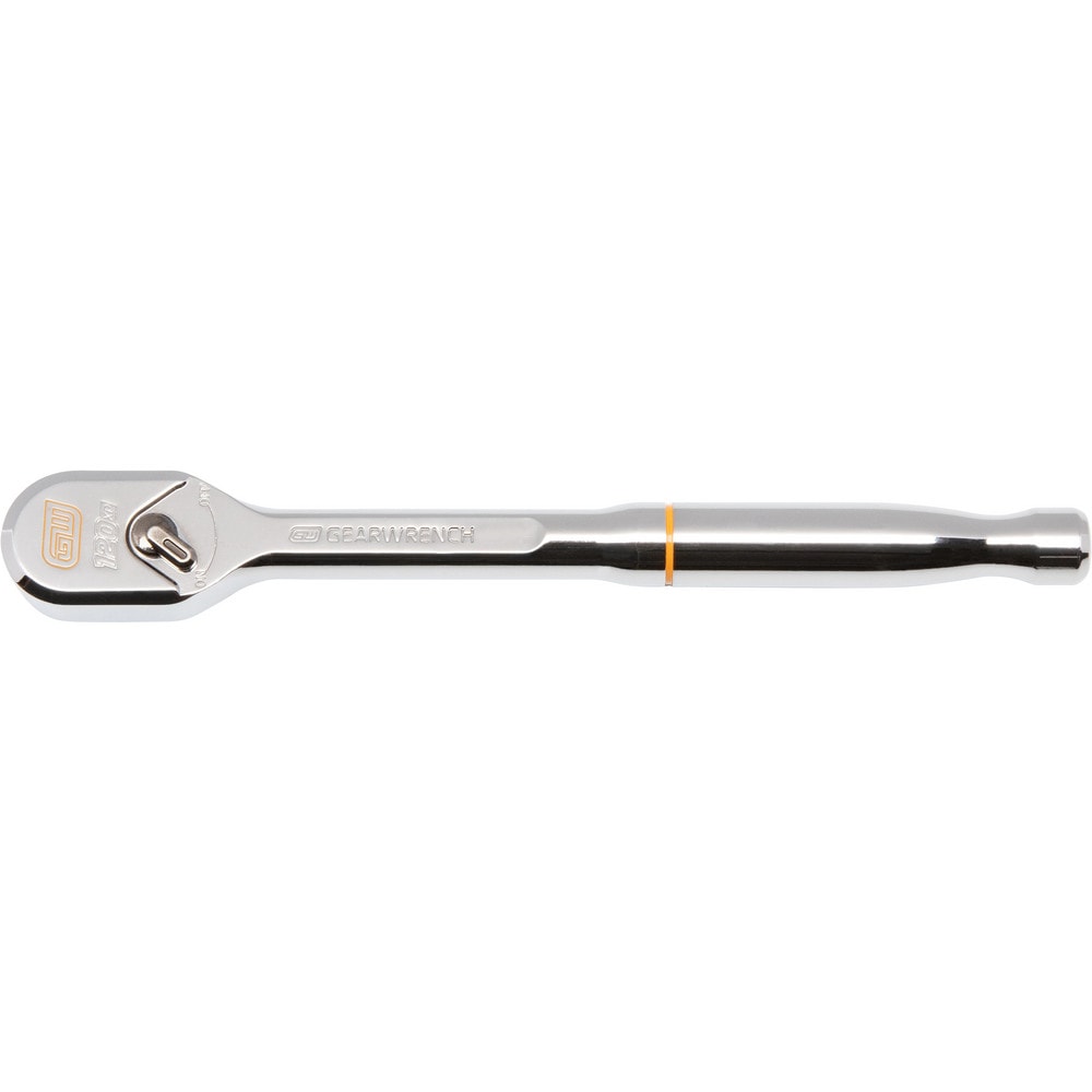 Ratchets; Tool Type: Ratchet; Drive Size: 0.375; Head Shape: Teardrop; Head Features: Reversible; Head Style: Flexible; Material: Alloy Steel; Finish: Polished Chrome; Overall Length (Inch): 8.39