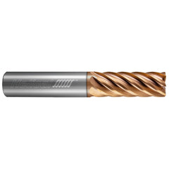 Corner Radius End Mill: 1/8" Dia, 3/8" LOC, 0.0100" Radius, 7 Flute, Solid Carbide