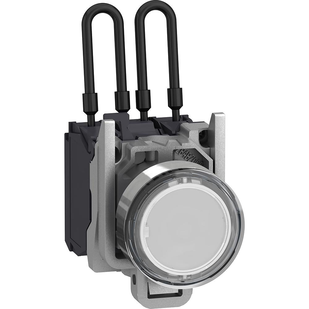 Pilot & Indicator Lights; Pilot Light Type: Press-to-Push Pilot Light; Lamp Type: LED; Light Color: White; Voltage: 110.00 V, 120.00 V; Overall Diameter: 0.870; Electrical Connection Type: Screw Clamp; Panel Cut-out Diameter: 22 mm