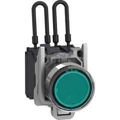 Pilot & Indicator Lights; Pilot Light Type: Press-to-Push Pilot Light; Lamp Type: LED; Light Color: Green; Voltage: 24.00 V; Overall Diameter: 0.870; Electrical Connection Type: Screw Clamp; Panel Cut-out Diameter: 22 mm