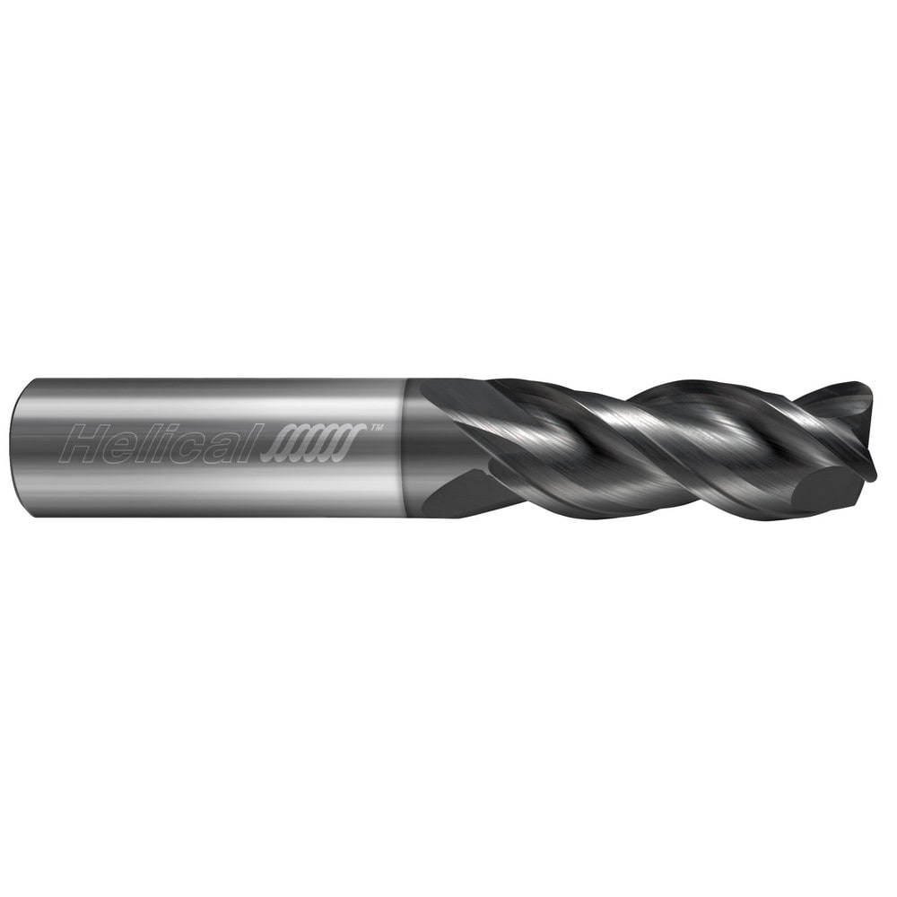 Corner Radius End Mill: 1" Dia, 3-1/4" LOC, 0.0300" Radius, 3 Flute, Solid Carbide