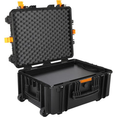 Tool Boxes, Cases & Chests; Type: Portable Rolling Case; Overall Weight Capacity: 100 lb; Locking Mechanism: Padlock; Color: Black; Material: Polypropylene