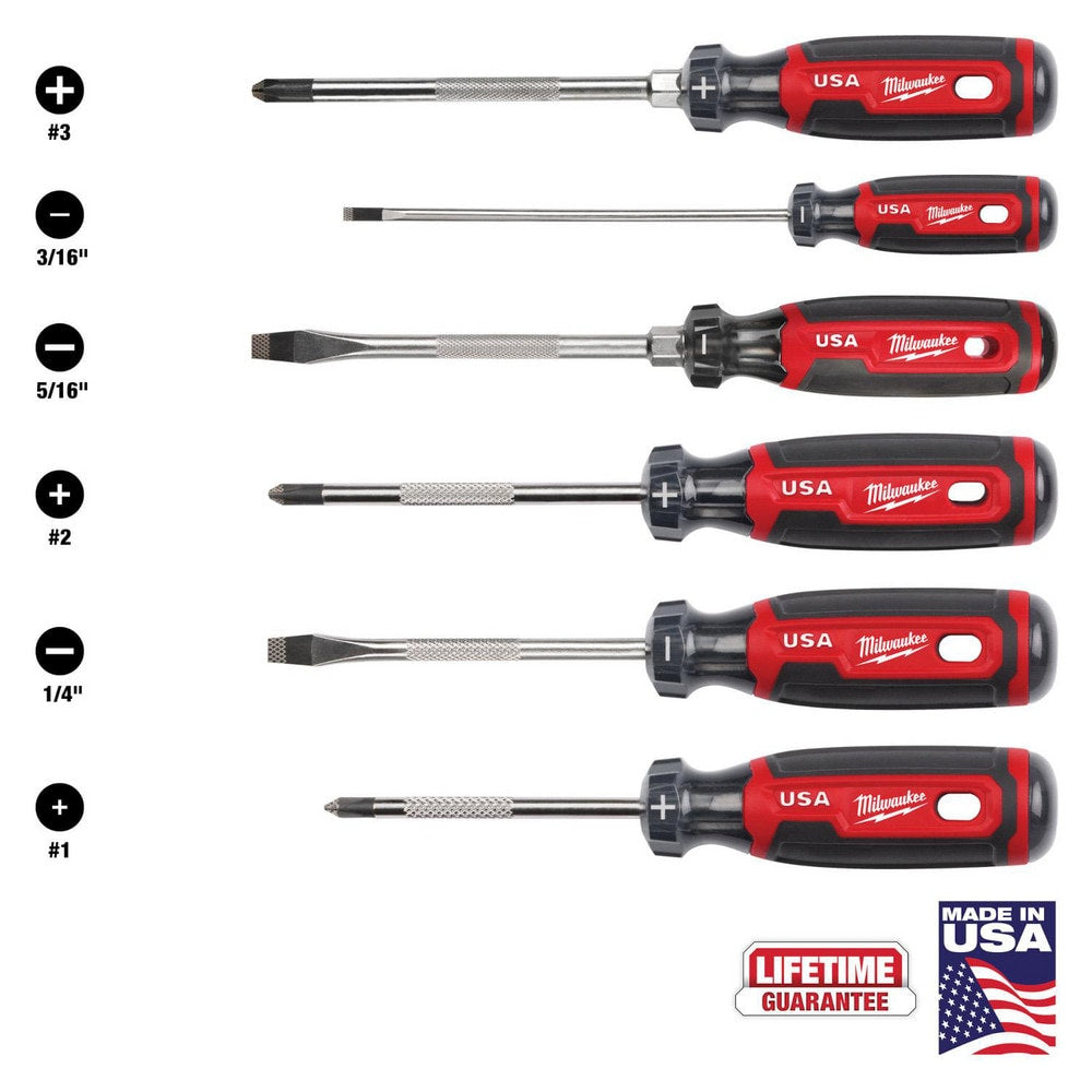 Screwdriver Sets; Screwdriver Types Included: Cabinet, Phillips , Slotted; Container Type: None