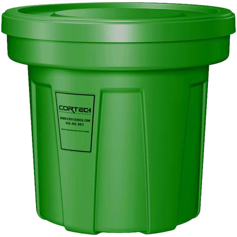 Trash Cans & Recycling Containers; Product Type: Trash Can; Type: Cortech Cobra Trash Can; Container Capacity: 22 Gallons; Container Shape: Round; Lid Type: No Lid; Container Material: Polyethylene; Color: Green; Material: Plastic