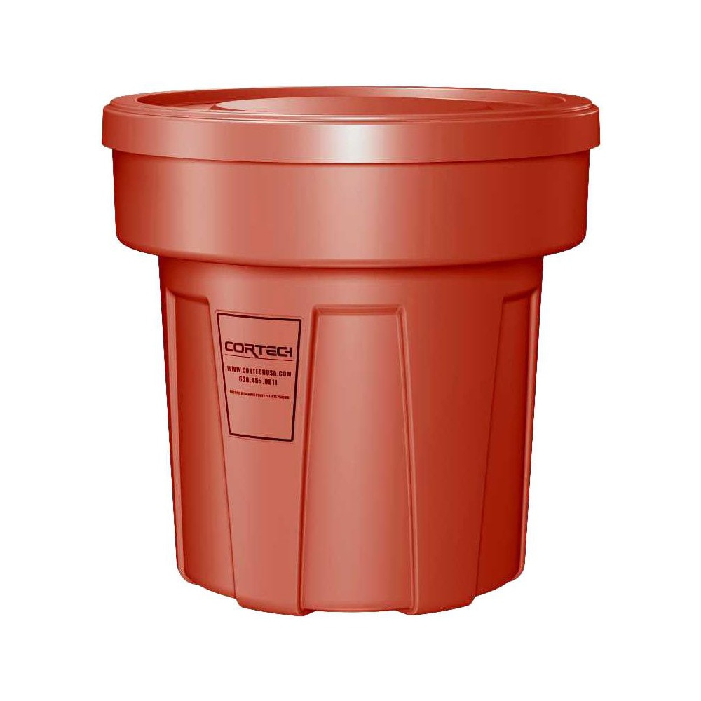 Trash Cans & Recycling Containers; Product Type: Trash Can; Type: Cortech Cobra Trash Can; Container Capacity: 25 Gallons; Container Shape: Round; Lid Type: No Lid; Container Material: Polyethylene; Color: Red; Material: Plastic