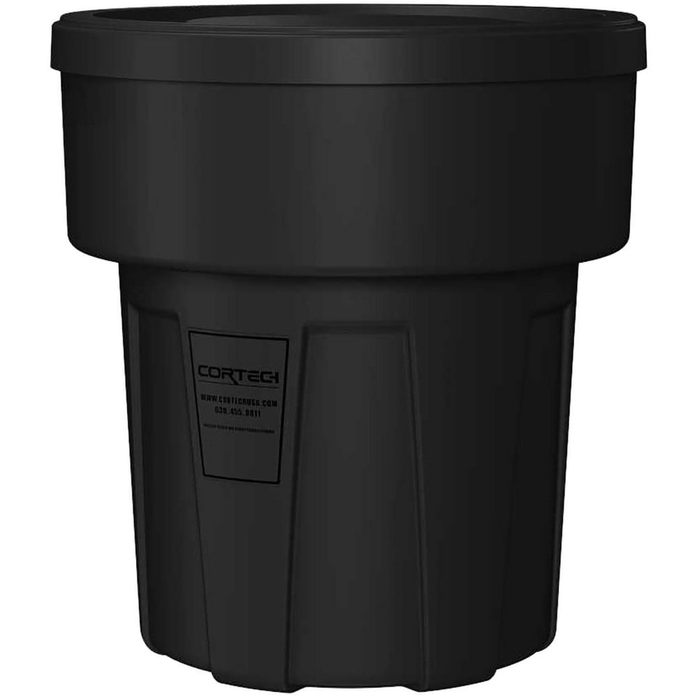 Trash Cans & Recycling Containers; Product Type: Trash Can; Type: Cortech Cobra Trash Can; Container Capacity: 30 Gallons; Container Shape: Round; Lid Type: No Lid; Container Material: Polyethylene; Color: Black; Material: Plastic