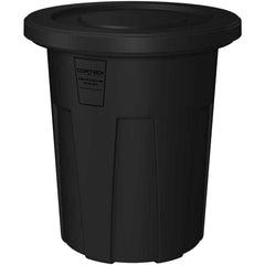 Trash Cans & Recycling Containers; Product Type: Trash Can; Type: Cortech Cobra Trash Can; Container Capacity: 35 Gallons; Container Shape: Round; Lid Type: No Lid; Container Material: Polyethylene; Color: Black; Material: Plastic