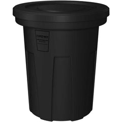 Trash Cans & Recycling Containers; Product Type: Trash Can; Type: Cortech Cobra Trash Can; Container Capacity: 40 Gallons; Container Shape: Round; Lid Type: No Lid; Container Material: Polyethylene; Color: Black; Material: Plastic