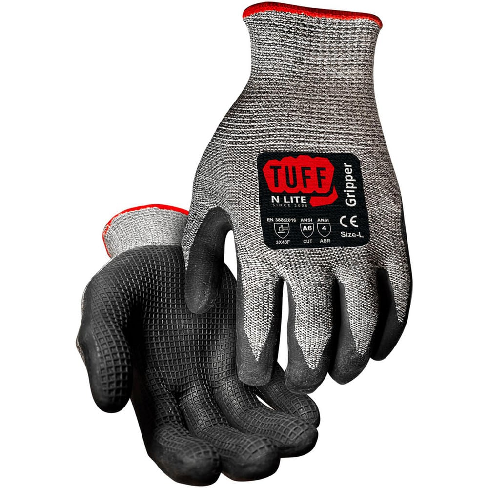 Cut-Resistant Gloves: Tuff N Lite GL 668, Size Small, ANSI Cut A6, ANSI Puncture 0, Rubber, HPPE