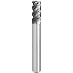 Roughing End Mill: 6.00 mm Dia, 3 Flute, Variable Pitch, 0.30 mm Corner Radius, Single End, Solid Carbide, Chipbreaker