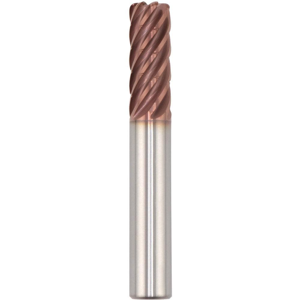 Corner Radius End Mill: 16.00 mm Dia, 40.00 mm LOC, 3.00 mm Radius, 7 Flute, Solid Carbide