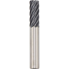 Corner Radius End Mill: 16.00 mm Dia, 64.00 mm LOC, 0.50 mm Radius, 7 Flute, Solid Carbide