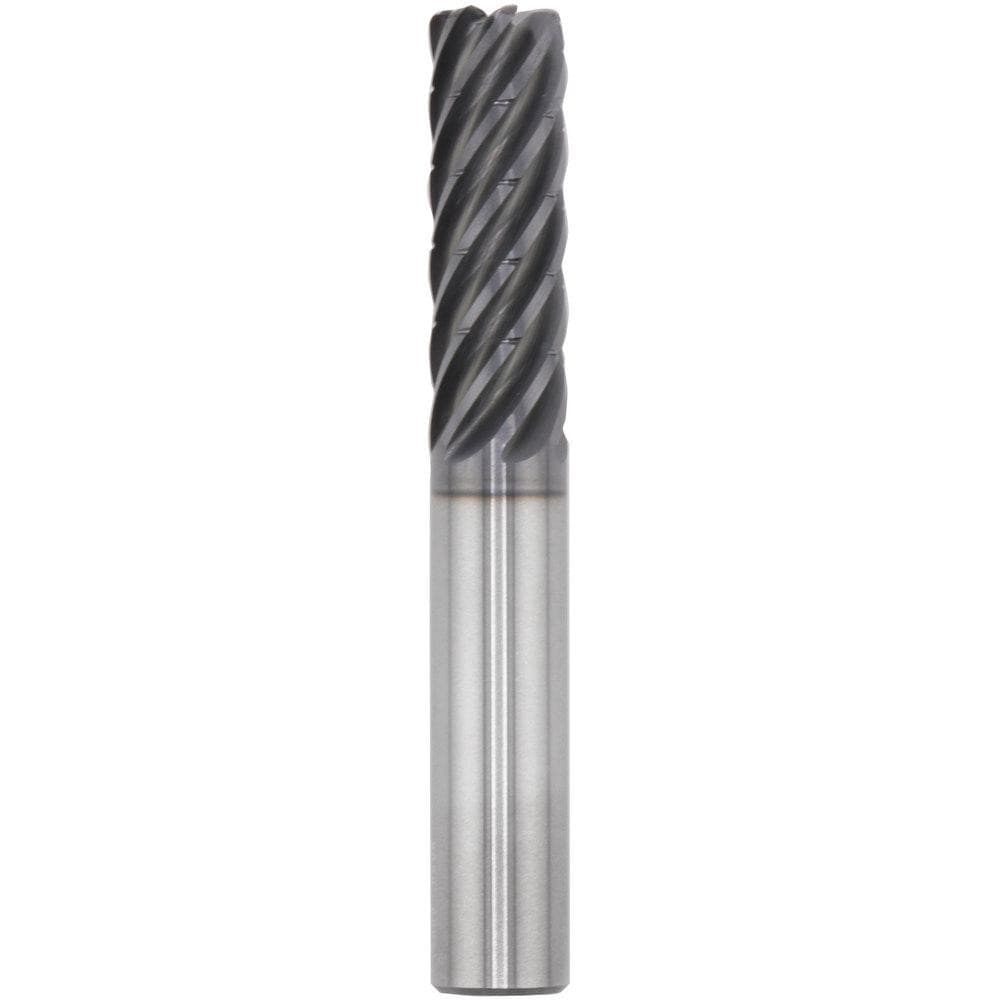 Corner Radius End Mill: 1/2" Dia, 1-1/4" LOC, 0.0300" Radius, 7 Flute, Solid Carbide