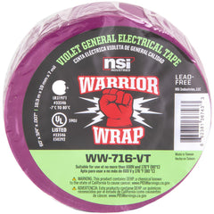 Electrical Tape; Tape Material: Vinyl; Width (Inch): 3/4; Thickness (mil): 7.0000; Color: Violet; Series: General Use; Series Part Number: WW-716-VT; Adhesive Material: PVC