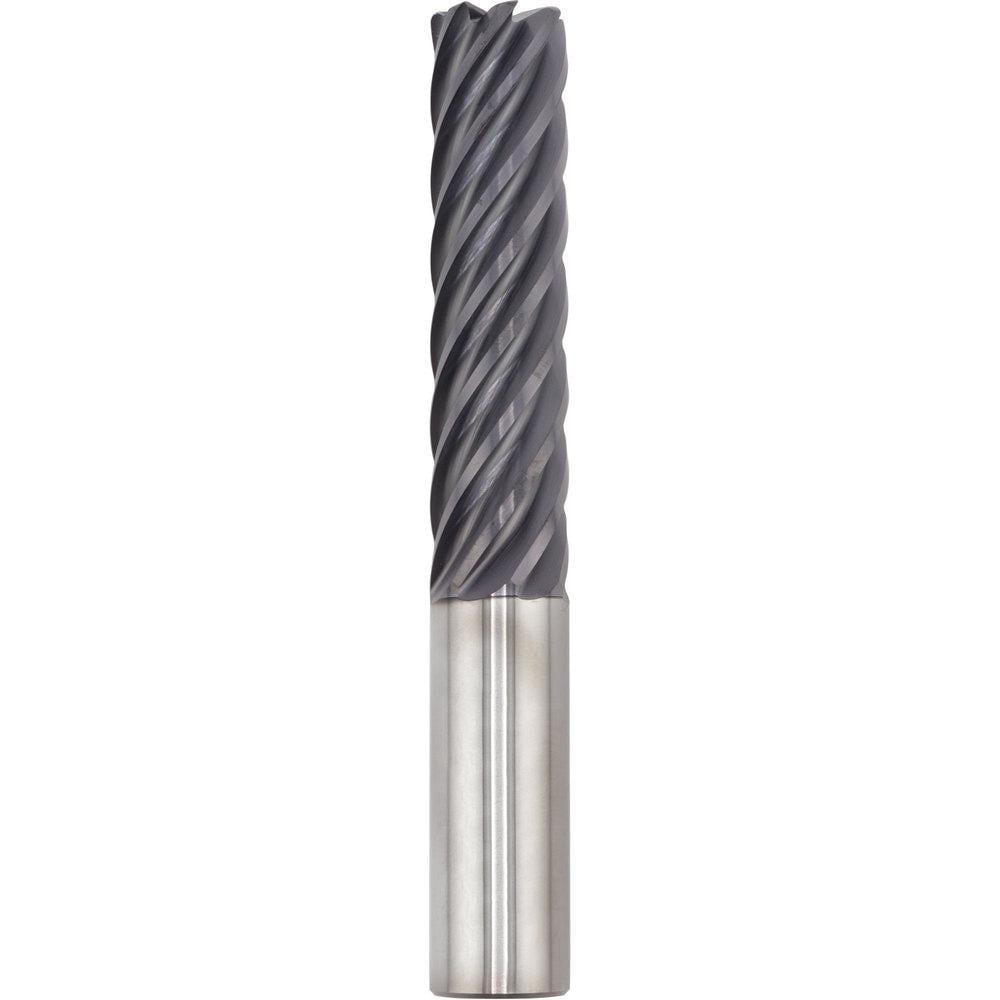 Corner Radius End Mill: 1" Dia, 4" LOC, 0.0300" Radius, 7 Flute, Solid Carbide