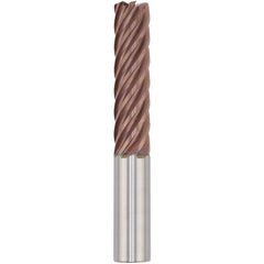 Corner Radius End Mill: 1" Dia, 3" LOC, 0.0300" Radius, 7 Flute, Solid Carbide