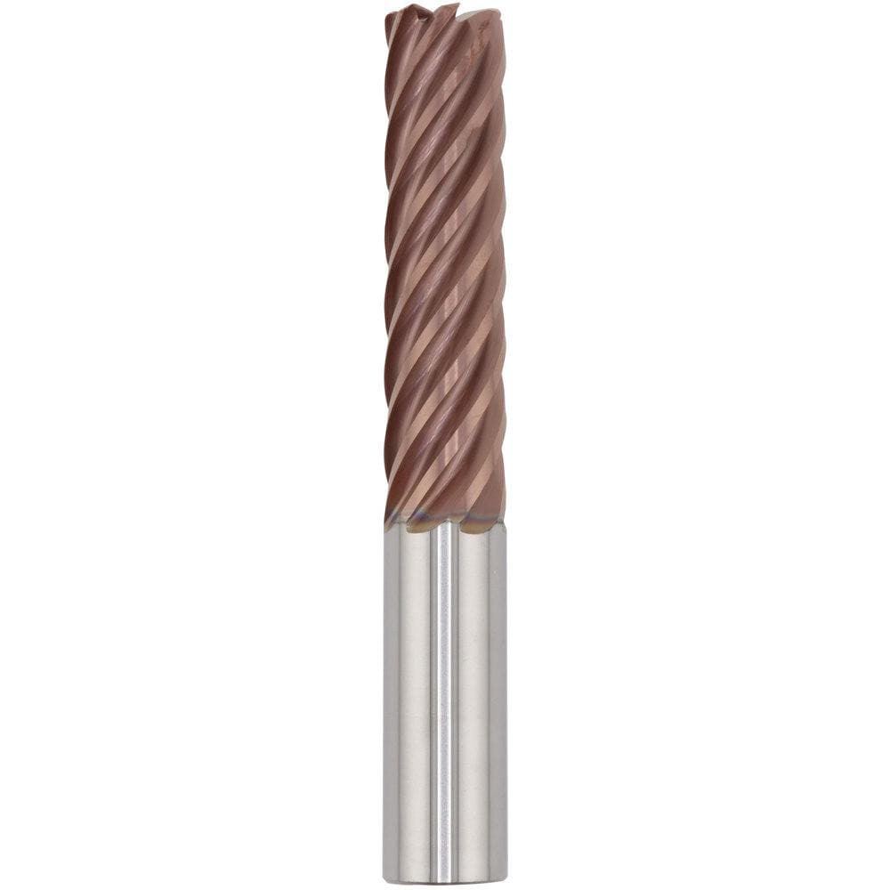 Corner Radius End Mill: 20.00 mm Dia, 50.00 mm LOC, 4.00 mm Radius, 7 Flute, Solid Carbide