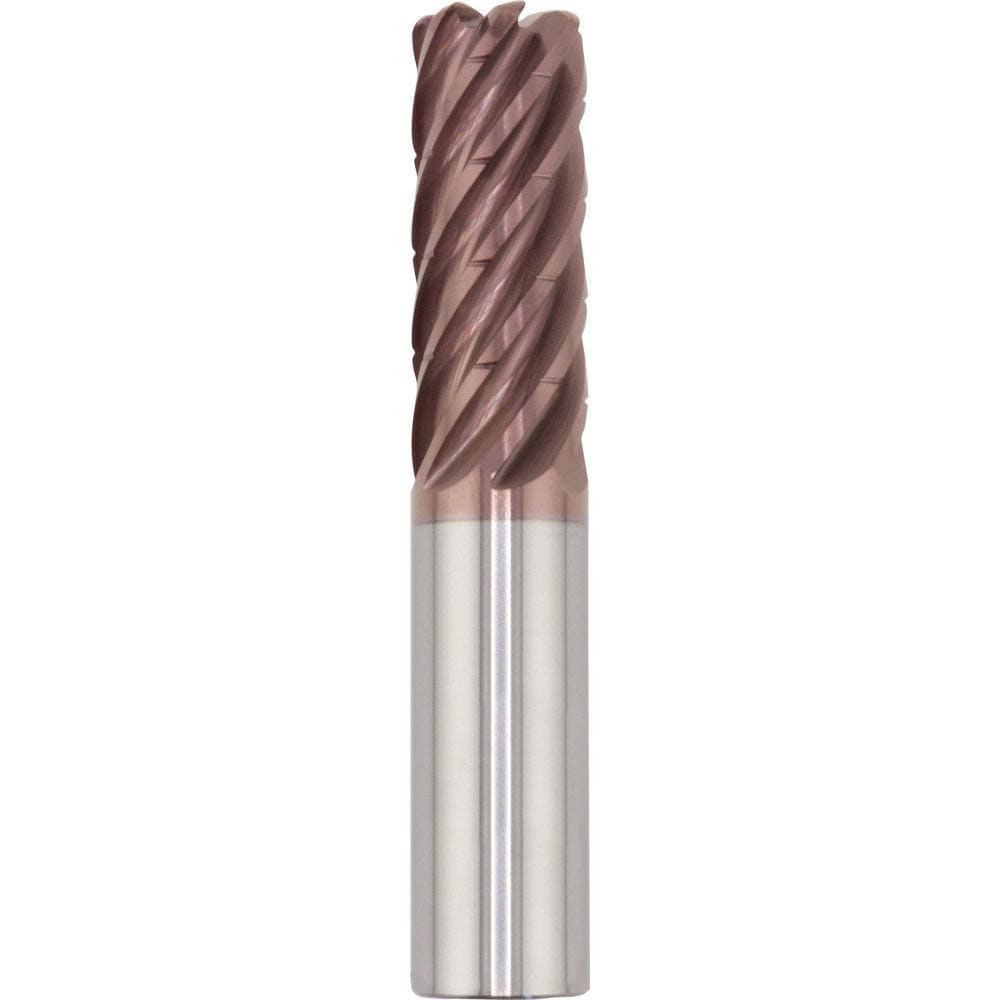 Corner Radius End Mill: 3/4" Dia, 3" LOC, 0.1200" Radius, 7 Flute, Solid Carbide